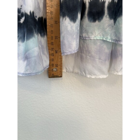 Amanda Bond Alix Mini Shift Dress XS/S Hand Tie Dye Puff Short Sleeve Boho - Picture 5 of 5